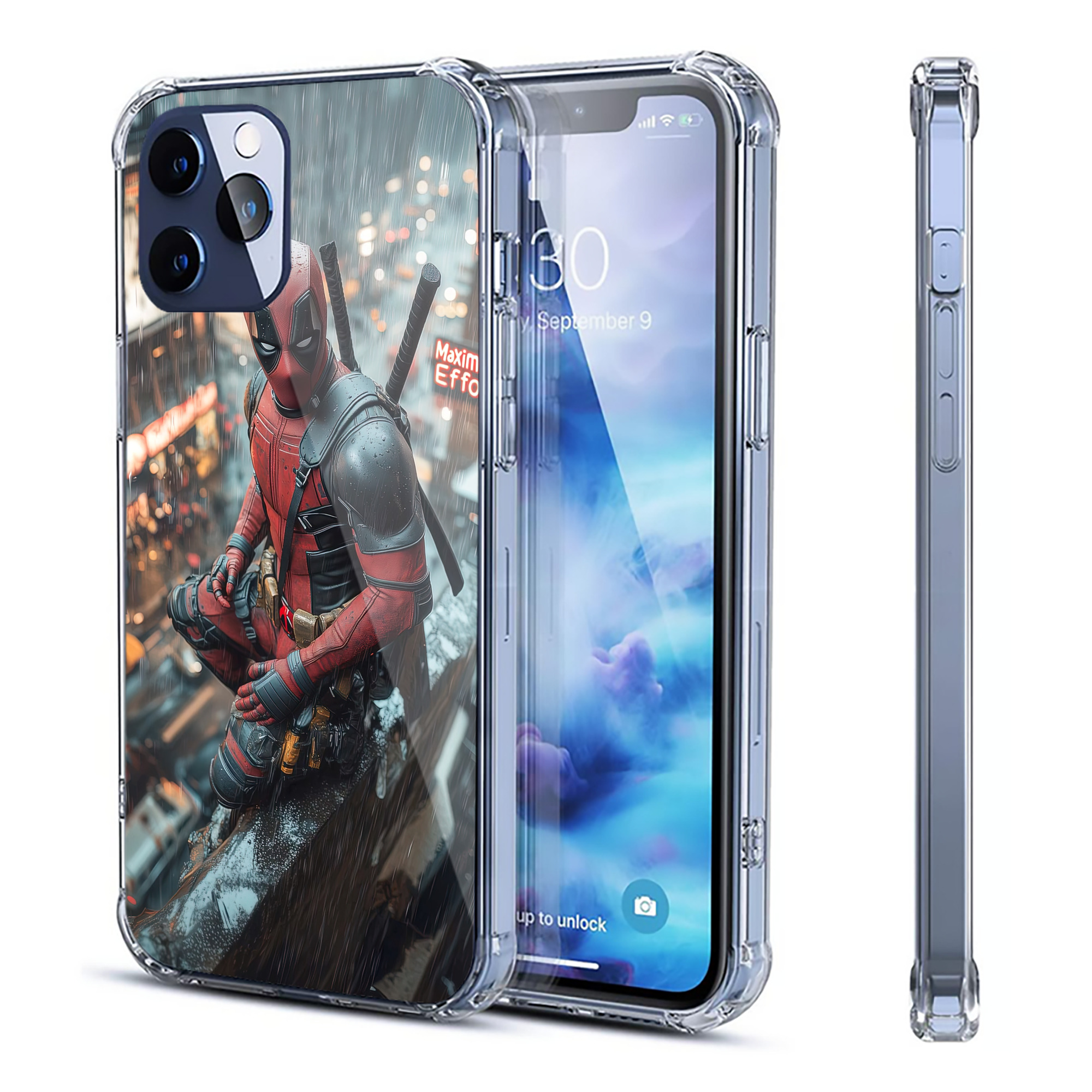 （画像用） Deadpool デッドプール 【iPhone 12シリーズ対応】透明スマホケース（クリアソフトケース）